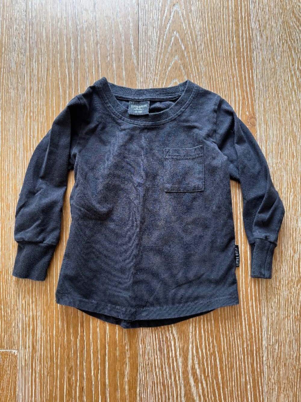 Little Bipsy - Toddler Long Sleeve Pocket T-shirt - Black - Size 18-24 months